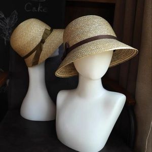 Women’s Summer Straw Hat with Bow Knot
